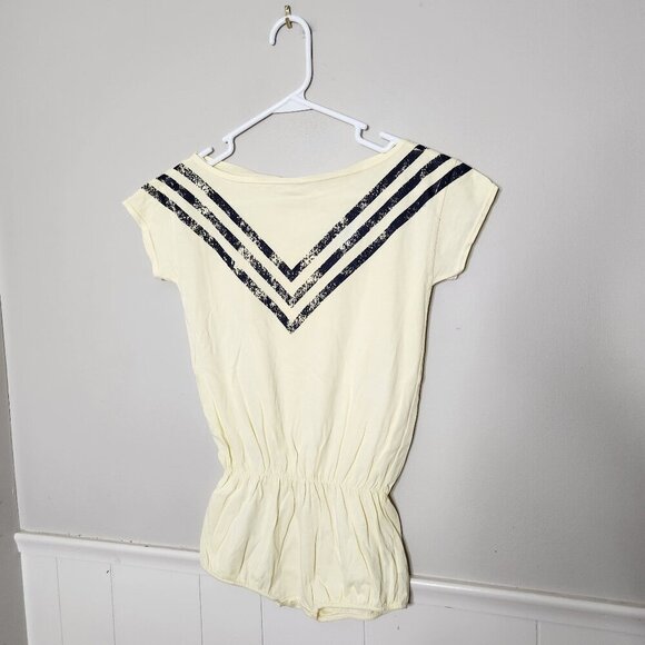 BOBO CHOSES Yellow Boatneck Romper NWT - Picture 1 of 6